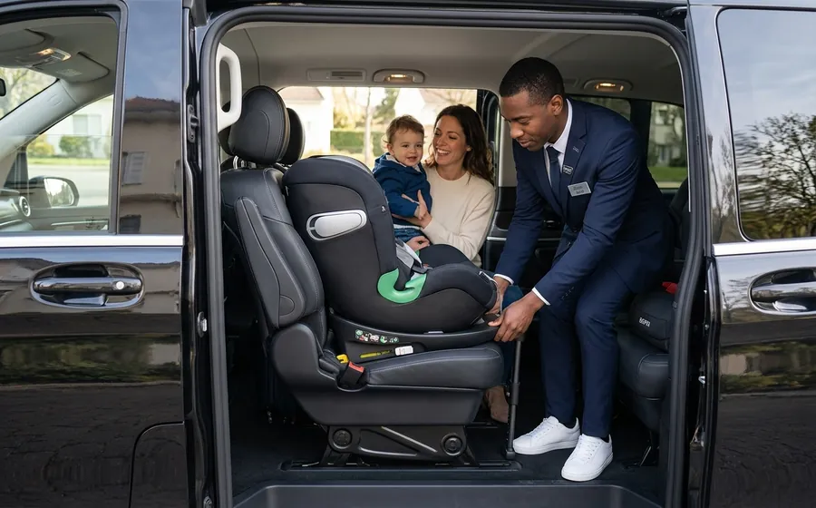 Chauffeur Taxi Disneyland Paris avec Sièges Bébé et Rehausseurs ISOFIX Gratuits - Sécurité Famille et Enfants