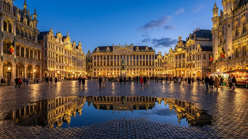 Trajet Taxi Longue Distance Disneyland Paris vers Bruxelles Grand-Place Belgique Chauffeur Privé Sans Compteur